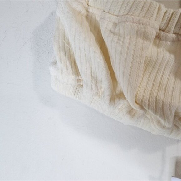 WeWoreWhat Bra Top Women‎ Medium Ivory Revolve Ribbed Stretchy Cropped New - Picture 6 of 10